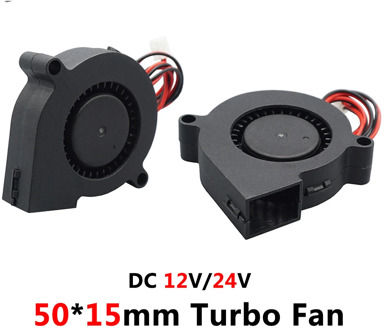 50x15mm Turbo Fan 3D Printer Part Centrifugal fan DC 12v/24V Blow Radial Cooling fan Wire for Hot end