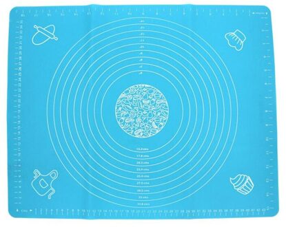 50X40Cm Siliconen Bakken Mat Verdikking Meel Rolling Schaal Mat Kneden Deeg Pad Bakken Gebak Rolling Mat Bakvormen liners lucht blauw