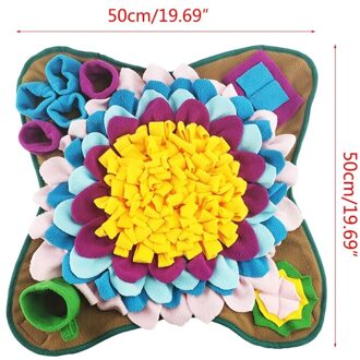 50X50Cm Hond Snuffle Mat Neus Geur Training Snuiven Pad Trage Voerbak Voedsel Dispenser Tapijt Non-Slip Puzzel Speelgoed