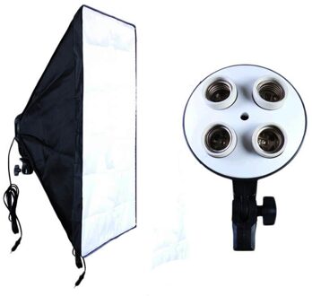 50x70cm Softbox 20 "x 28" Soft Box 4 bedekte Fotostudio Tent Video Foto box Voor E27 Lamp Continue Verlichting fotografie