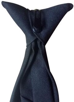 50X8 Cm Mens Uniform Effen Zwarte Kleur Imitatie Zijde Clip-On Pre-Gebonden Stropdassen Voor politie Beveiliging Wedding Funeral U50F