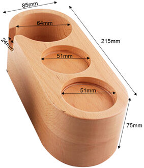 51/58Mm Hout Espresso Sabotage Mat Stand Koffie Stampers Maker Coffeeware Ondersteuning Base Rack Accessoires 51mm Wood Stand