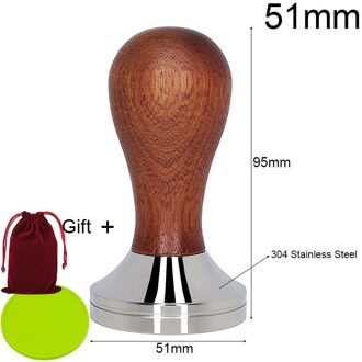 51/58Mm Hout Espresso Sabotage Mat Stand Koffie Stampers Maker Coffeeware Ondersteuning Base Rack Accessoires XIN Tamper 51mm