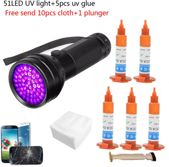 51 led UV light 5pcs/lot 5g TP-2500 LOCA UV liquid optical clear adhesive tp2500 uv glue for touch screen samsung galaxy iPhone