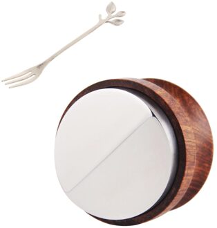 51Mm/53Mm Koffie Tamper Rvs Espresso Distributie Tool, Roestvrij Staal Base, Geel Palissander Handvat 51mm Convex