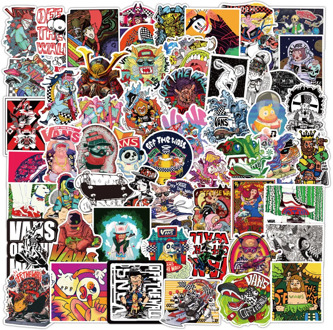 52/100Pcs Skateboard Fashion Brand Sticker Waterproof Sticker For Luggage Car Guaitar Skateboard Phone Laptop Stickers