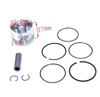 52.4Mm 125CC Zuiger Kit Motoronderdelen Zuigerveer Pin Borgring Voor Lifan S125 Lf Dirt Pit Bike Motorcycle