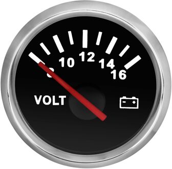 52 Mm Marine Voltmeter Volt Meter Gauge 8-16 Volt 16-32 Volt Auto Voltage Meters Met Rode backlight Voor Caravan Boot 12V 24V BS 8-16V