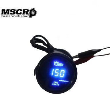 52 Mm Sunglassesl Blauw Licht Digitale Auto Olie Temperatuurmeter Meter Warninr 100C Gemodificeerde