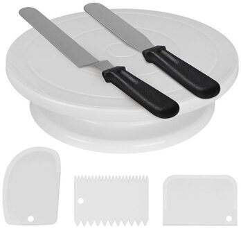 52 Stks/set Taart Draaitafel Set Multifunctionele Cake Decorating Kit Gebak Buis Fondant Party Keuken Dessert Bakken Levert 6stk