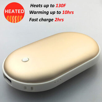 5200mAh 5V Leuke USB Oplaadbare LED Elektrische Hand Warmer Heater Reizen Handige Lange Levensduur Mini Pocket Warmer thuis Opwarming Product goud