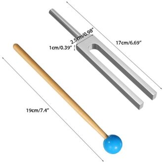 528Hz Aluminium Stemvork Chakra Hamer Bal Diagnostic + Mallet Set 203C