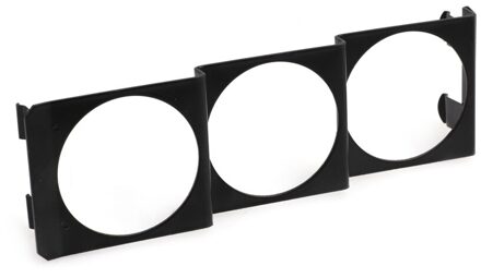52Mm 3 Gat Enkele Din Radio Slot Pod Triple Gauge Meter Panel Mount Black