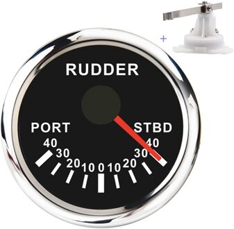 52Mm Roerhoek Gauge 0-190 Ohm Zeil Boot Roerstand Indicator Meter Met Paring Sensor 12V 24V Truck Boot Accessoires BS met sensor