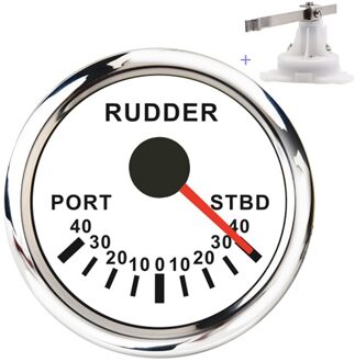52Mm Roerhoek Gauge 0-190 Ohm Zeil Boot Roerstand Indicator Meter Met Paring Sensor 12V 24V Truck Boot Accessoires WS met sensor