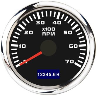 52Mm Toerenteller Universele Marine Auto Vrachtwagen Boot Met Urenteller Waterdicht 0-7000Rpm Tacho Sensor 7000 RPM BS