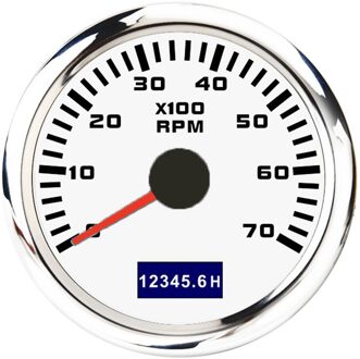 52Mm Toerenteller Universele Marine Auto Vrachtwagen Boot Met Urenteller Waterdicht 0-7000Rpm Tacho Sensor 7000 RPM WS