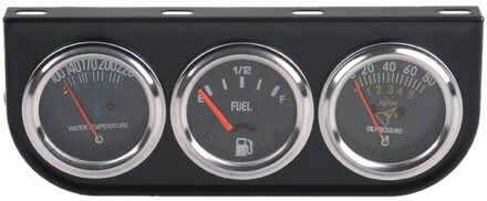 52Mm Triple Gauge 3 In 1 (Brandstofmeter + Water Temp Gauge + Olie Druk Gauge) sensor 52Mm Auto Gauge Auto Meter