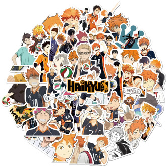 52Pcs Anime Cute Stickers Haikyuu!! HinataShoyo KageyamaTobio Scrapbooking DIY Diary Planner Haikyu Stickers Student Stationery