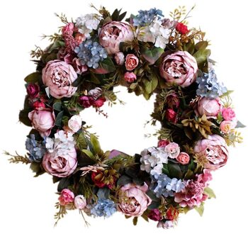 53Cm Deur Krans Grote Krans Kunstmatige Bloem Krans Muur Opknoping Deur Decoratie Woondecoratie Boerderij Decor