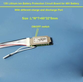 54.6 v of 48 v kleine formaat PCB en BMS voor elektrische kit lithium batterij met 20A constante ontlaadstroom voor e-bike batterij