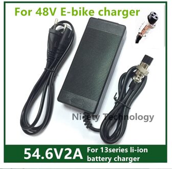 54.6V2A Elektrische Fiets Lithium Batterij Lader Voor 48V Lithium Batterij 3 Pin Vrouwelijke Connector Xlrf Xlr 3 Sockets VS