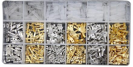 540Pcs 2.8/4.8/6.3Mm Draad Connectors Kit Crimp Vrouwelijke/Mannelijke Spade Terminals Set Voor Elektrische bedrading Auto Audio Speaker