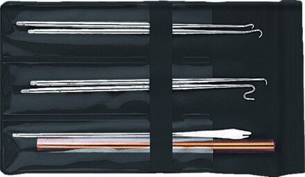 5419/6T Veer haakset, 5-delig, in kunststof tas, 200 mm