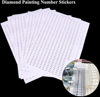 546 Grids 5d Diamant Schilderen Gereedschap Nummer Label Stickers Voor Diamant Borduurwerk Opbergdoos Accessoires Gereedschap A4 Size 2stk
