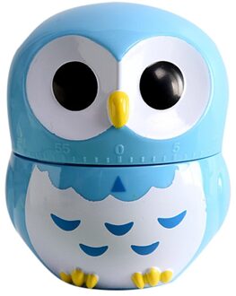 55 Minuten Kookwekker Alarm Mechanisch Uil Vormige Timer Klok Tellen Gereedschap Koken Bakken Douche Studie Stopwatch Klok