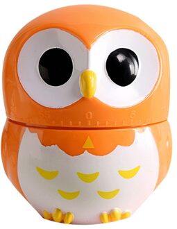 55 Minuten Kookwekker Alarm Mechanisch Uil Vormige Timer Klok Tellen Gereedschap Koken Bakken Douche Studie Stopwatch Klok