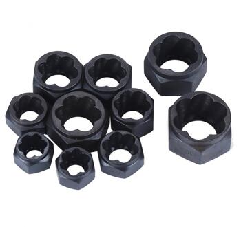 55% Sales! 10 Stuks Metalen Bout Moer Remover Extractor Kit Beschadigd Stripped Dopsleutel Set