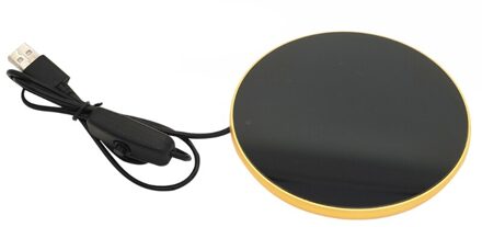 55 ℃ Thermostatische Mok Warmer Met Indicatielampje En Schakelaar Usb Smart Cup Heater Thee Makers Verwarming Coaster goud