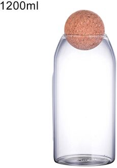 550/750/1200Ml Opslag Fles Bean Suiker Thee Koffie Kurk Glazen Pot Kan Kurk Glazen Fles opslag Flessen Potten Hout