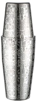 550Ml/750Ml Graveren Rvs Cocktail Boston Bar Shaker Bar Gereedschap wudi