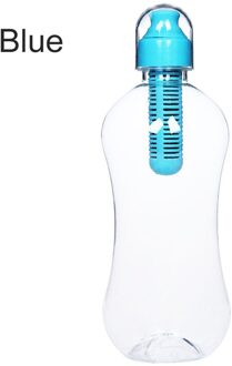 550Ml Actieve Kool Outdoor Filtering Water Drinken Fles Met Ingebouwde Filter Fles Water Sport Camping Wandelen Reizen Blauw