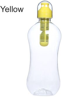 550Ml Actieve Kool Outdoor Filtering Water Drinken Fles Met Ingebouwde Filter Fles Water Sport Camping Wandelen Reizen Geel