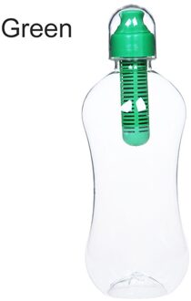 550Ml Actieve Kool Outdoor Filtering Water Drinken Fles Met Ingebouwde Filter Fles Water Sport Camping Wandelen Reizen groen