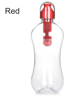 550Ml Actieve Kool Outdoor Filtering Water Drinken Fles Met Ingebouwde Filter Fles Water Sport Camping Wandelen Reizen Rood