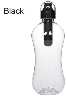 550Ml Actieve Kool Outdoor Filtering Water Drinken Fles Met Ingebouwde Filter Fles Water Sport Camping Wandelen Reizen zwart