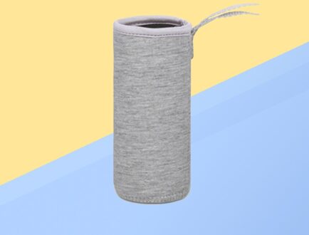 550Ml Water Fles Carrier Bag Pouch Cover Geïsoleerde Fles Water Houder Cup Sets Geweldig Voor Rvs Glas Of siz licht grijs