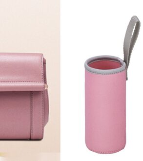 550Ml Water Fles Carrier Bag Pouch Cover Geïsoleerde Fles Water Houder Cup Sets Geweldig Voor Rvs Glas Of siz roze