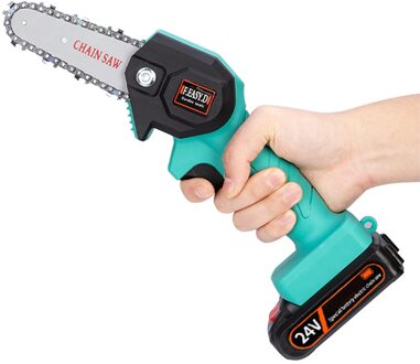 550W Mini Snoeizaag Elektrische Kettingzagen Verwijderbare Voor Fruit Boom Tuin Trimmen Met Lithium Batterij Een Hand groen US