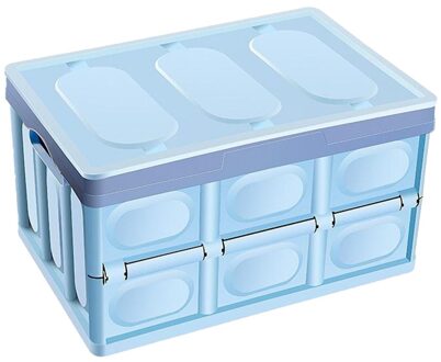 55L Auto Vrachtwagen Kofferbak Opbergdoos Bin Inklapbare W/Waterdichte Tas Met Deksel Blauw