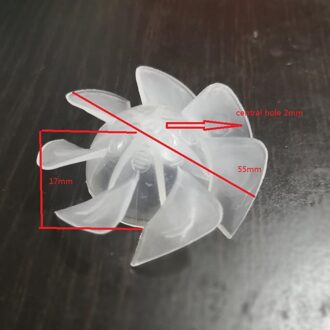 55mm diameter Ventilator Delen plastic 7-blade fan blade voor Föhn