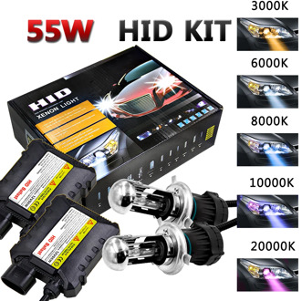 55W HID Xenon H4 Bulbs Kit H4 Xenon Bi-xenon Headlight Bulb H4 Ignition Unit Block Bulbs Kit Electronic Digital Control Ballast