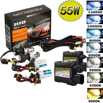 55W Xenon Hid Kit H1 H3 H4 H8 H7 H11 9005 9006 880/1 H13 Car Headlight Lamp Source Headlamp 3000K 4300k 6000k 8000k 12000K Bulbs
