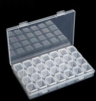 56/28/8 Slots Diamant Schilderij Accessoires Doos, Diamant Schilderen 5d Houder Opslag, Broderie Diamant, case Kruissteek Naaien Tool 28 rooster