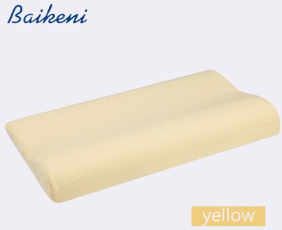 56*30 cm Lage Kussen Voor Kinderen Volwassen Traagschuim Nekkussen Halswervel Bescherming Bed Kussen Kinderen Slapen kussens geel
