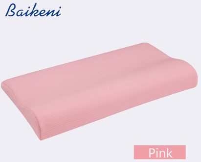 56*30 cm Lage Kussen Voor Kinderen Volwassen Traagschuim Nekkussen Halswervel Bescherming Bed Kussen Kinderen Slapen kussens roze